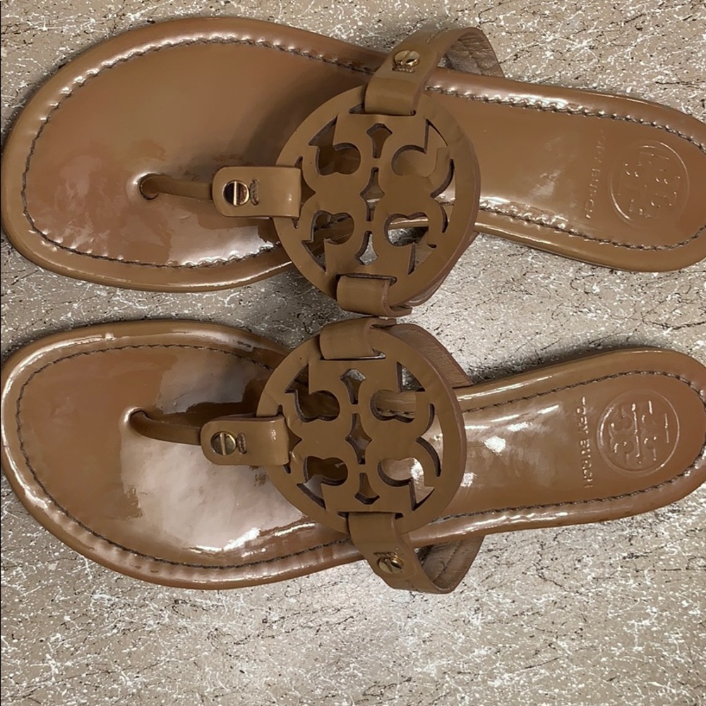 Authentic Tory Burch Miller sandals slightly worn.